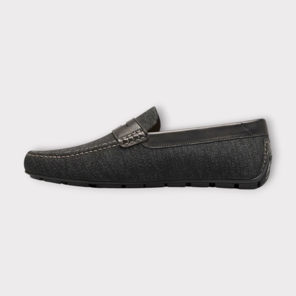 Mens Florsheim Motor Knit Moc Toe Penny Driver, Black. 13418 001